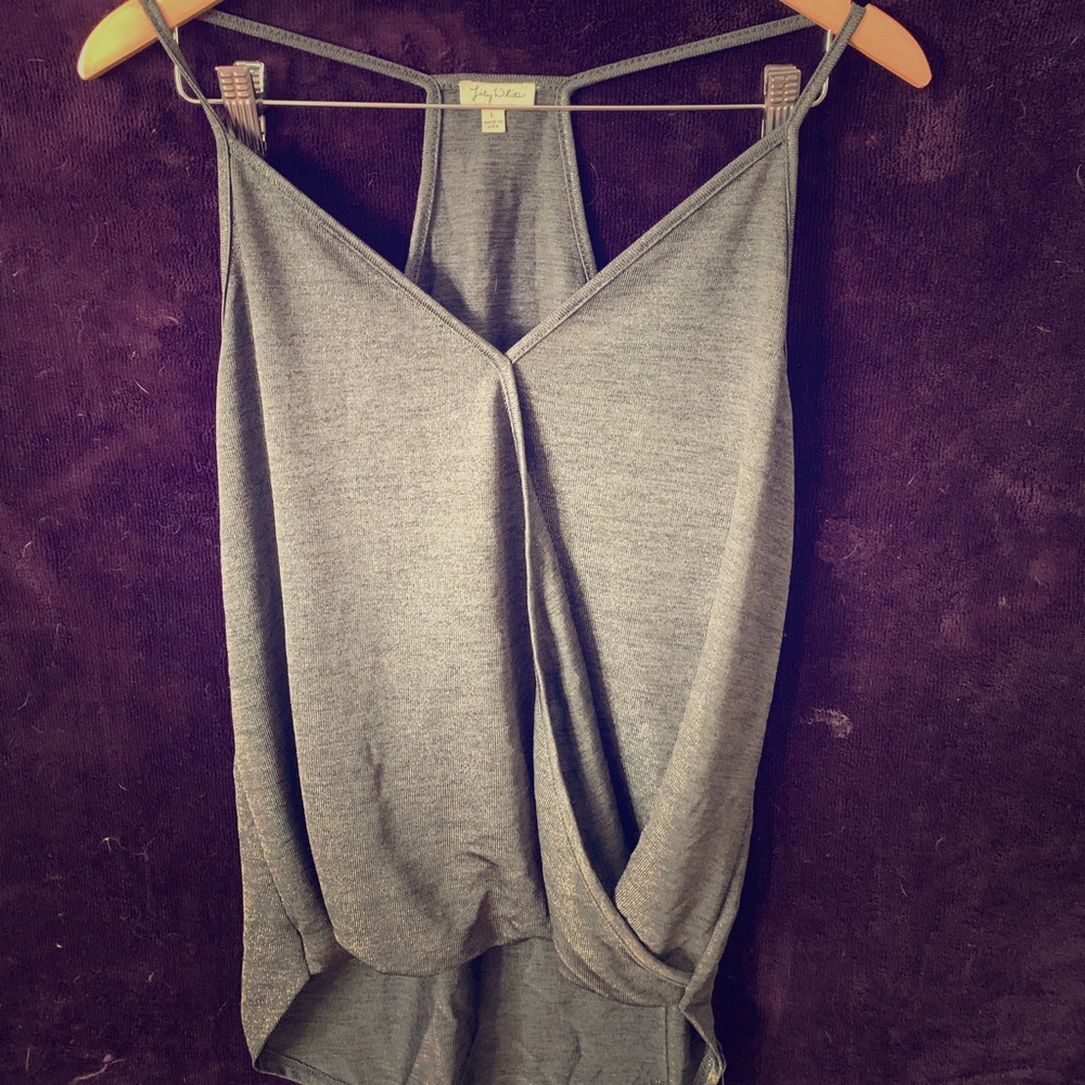 Silver metallic top